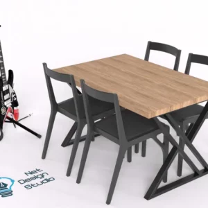 Stół w stylu LOFT - dokumentacja+CNC