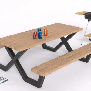 Nowoczesny stół ogrodowy w stylu LOFT - dokumentacja